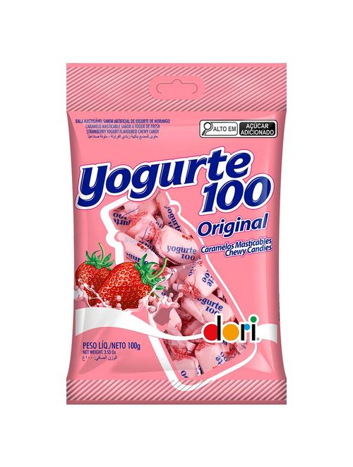 Bala Mastigável Yogurte 100 Original 100g - Dori