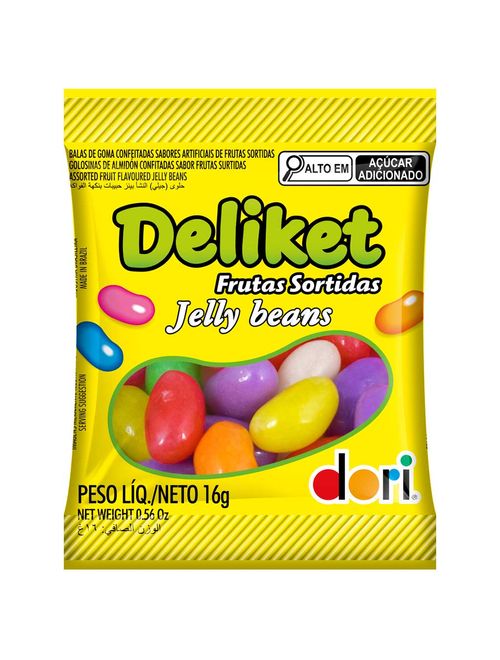 Bala de Goma Jelly Beans Deliket 16g c/24 - Dori