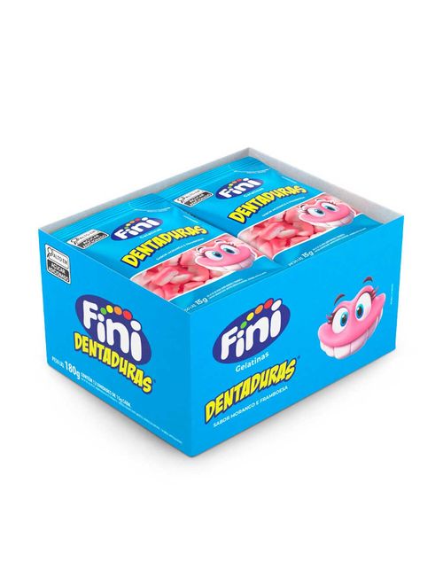 Mini Bala de Gelatina Dentadura 15g c/12 - Fini