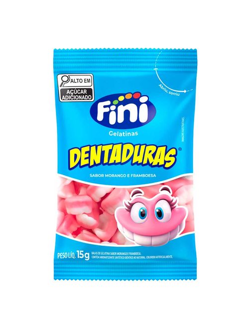 Mini Bala de Gelatina Dentadura 15g c/12 - Fini