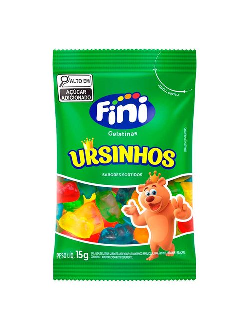 Mini Bala de Gelatina Ursinhos Brilho 15g c/12 - Fini