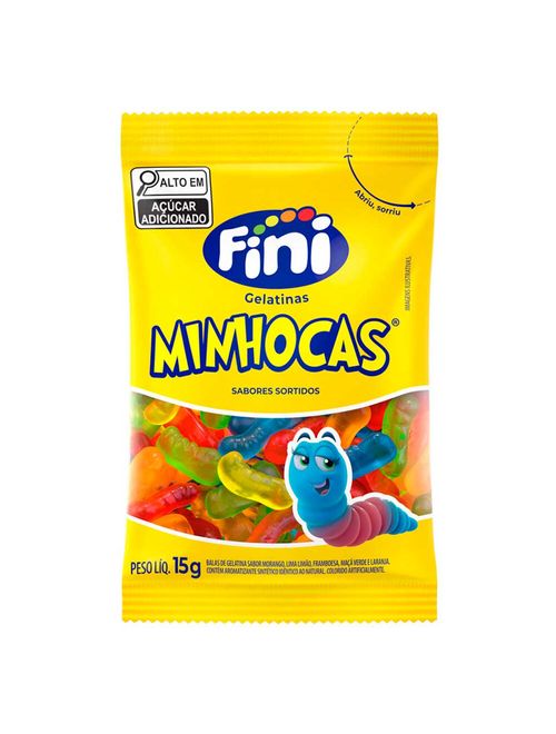 Mini Bala de Gelatina Minhoca Doce 15g c/12 - Fini