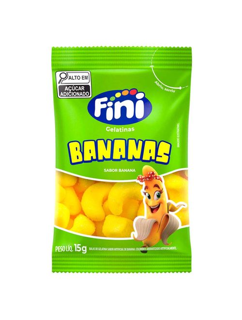 Mini Bala de Gelatina Banana 15g c/12 - Fini