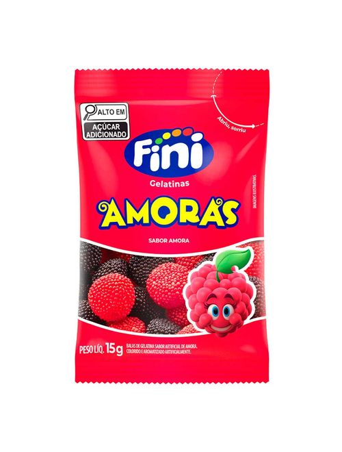 Mini Bala de Gelatina Amora 15g c/12 - Fini