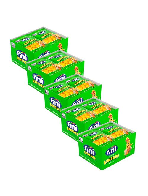Kit 5 Balas de Gelatina Banana 15g c/12 - Fini