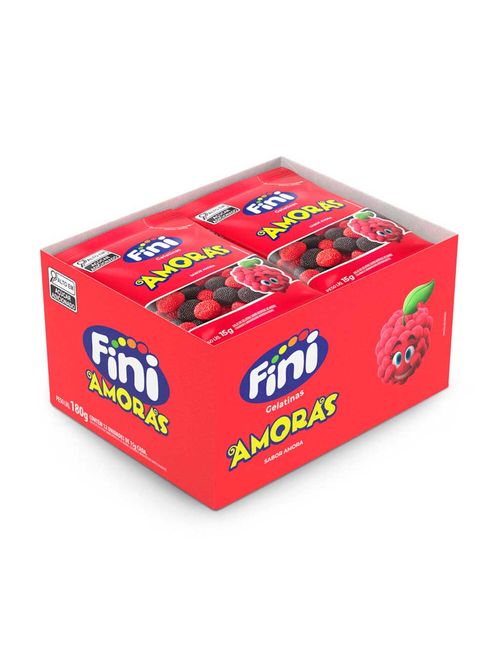 Mini Bala de Gelatina Amora 15g c/12 - Fini