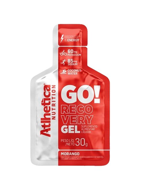 Suplemento Alimentar Go Recovery Morango 30g - Atlhetica Nutrition