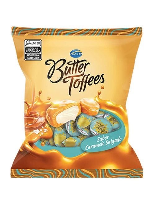 Bala Butter Toffees Caramelo Salgado 100g - Arcor