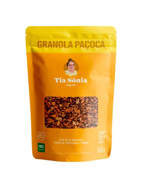 Granola com Paçoca e Pé de Moleque 120g - Tia Sônia