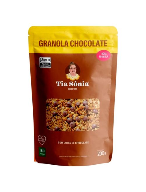Granola com Gotas de Chocolate 200g - Tia Sônia