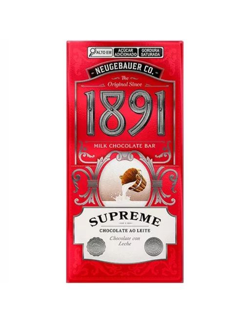 Tablete de Chocolate 1891 Ao Leite Supreme 90g - Neugebauer
