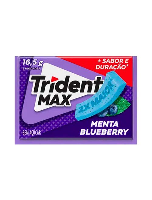 Goma de Mascar Trident Max Menta Blueberry c/14 - Adams