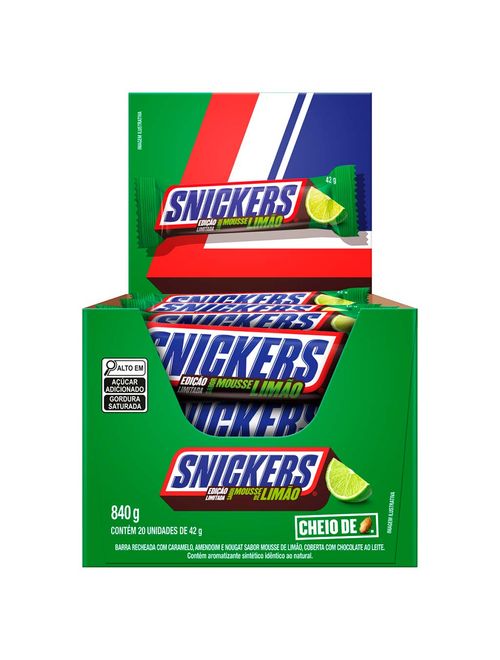 Chocolate Snickers Mousse de Limão 42g c/20 - Mars
