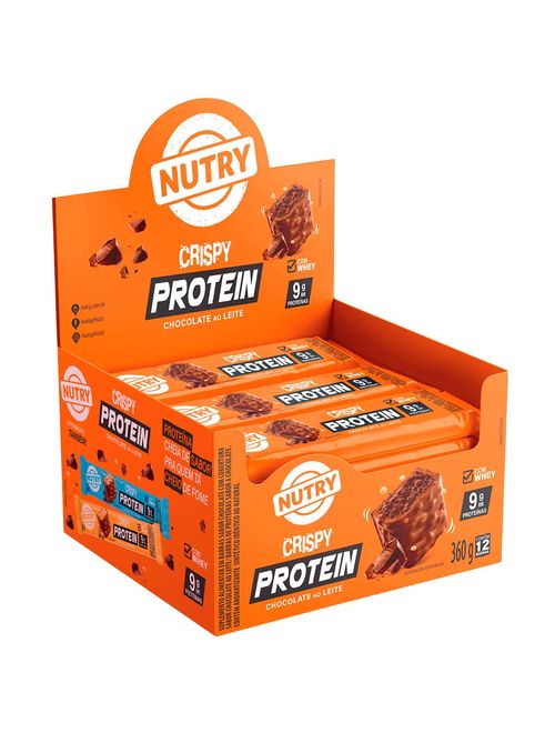 Barra Crispy Protein Nutry Chocolate ao Leite c/12 - Nutrimental