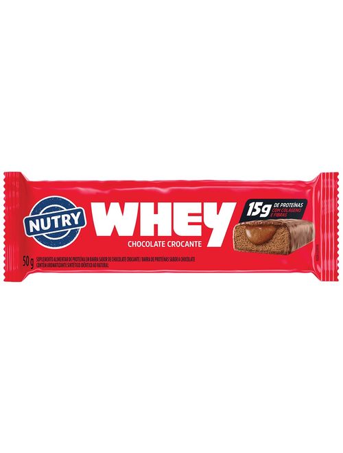 Barra de Proteína Nutry Whey Chocolate Crocante c/12 - Nutrimental