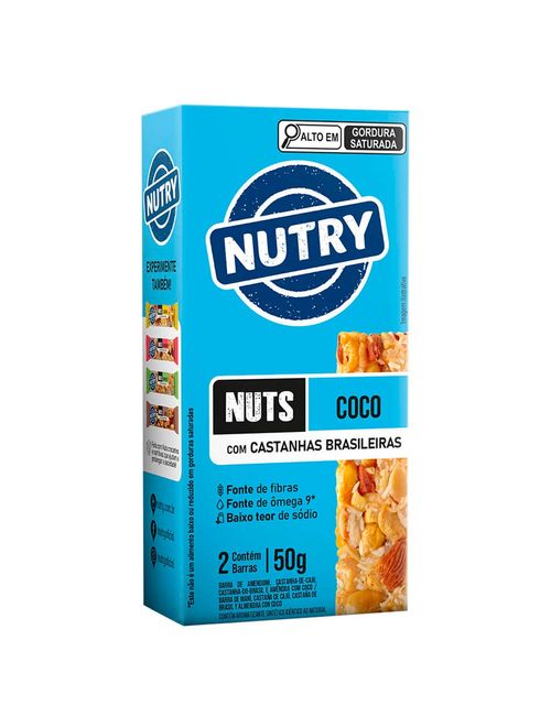 Barra de Nuts com Castanhas Brasileiras Nutry Coco c/2 - Nutrimental