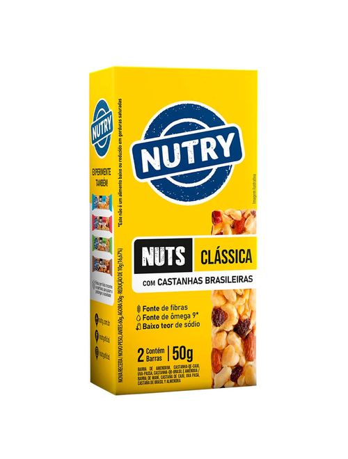 Barra de Nuts com Castanhas Brasileiras Nutry Clássica c/2 - Nutrimental
