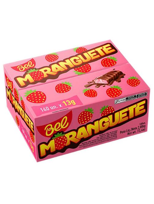 Bombom Morango Cobertura Chocolate Moranguete c/160 - Bel