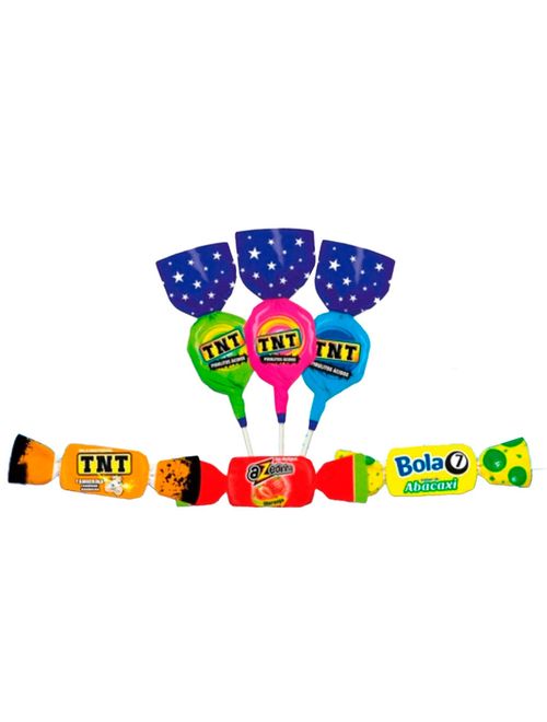 Mix Balas e Pirulitos TNT Halloween 500g - Riclan