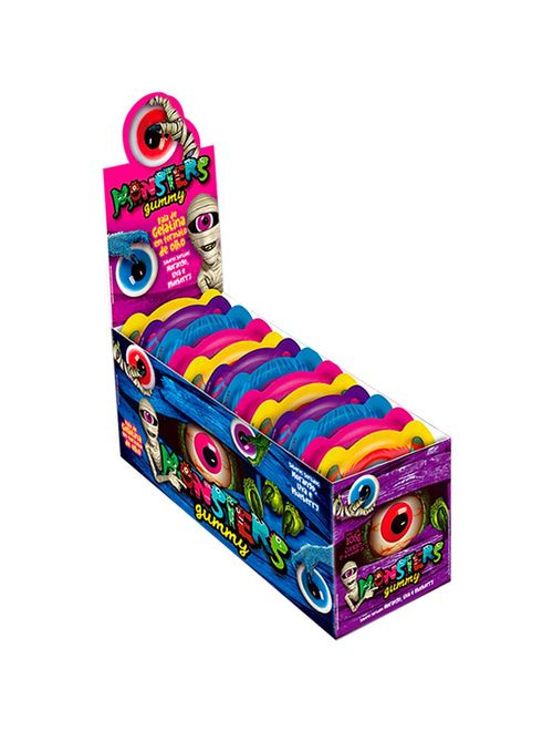 Bala de Gelatina Monsters Gummy Olho Sortido c/15 - Danilla