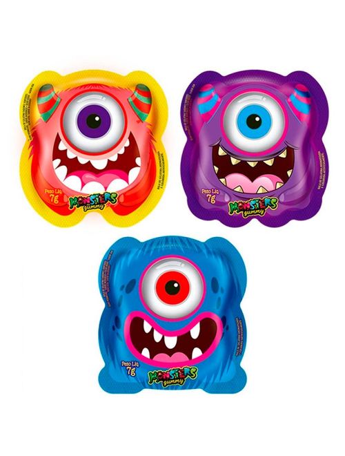 Bala de Gelatina Monsters Gummy Olho Sortido c/15 - Danilla