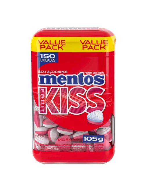 Pastilha Mentos Kiss Fruit Morango 105g - Perfetti