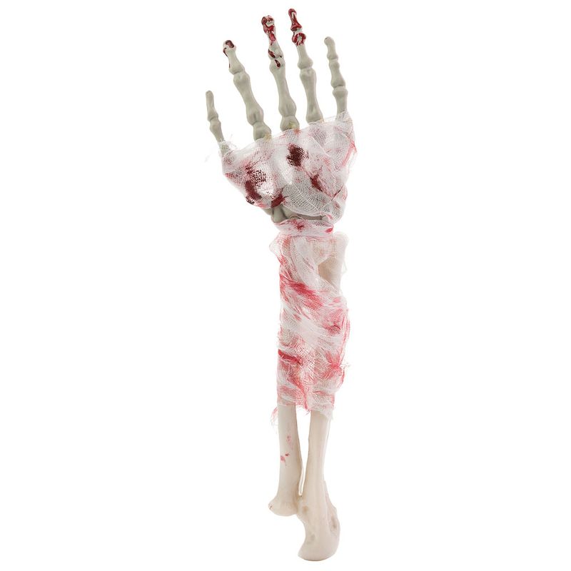 Halloween-Enfeite-Mao-Esqueleto-Enfaixada-Ref.H116---Silver-Festas