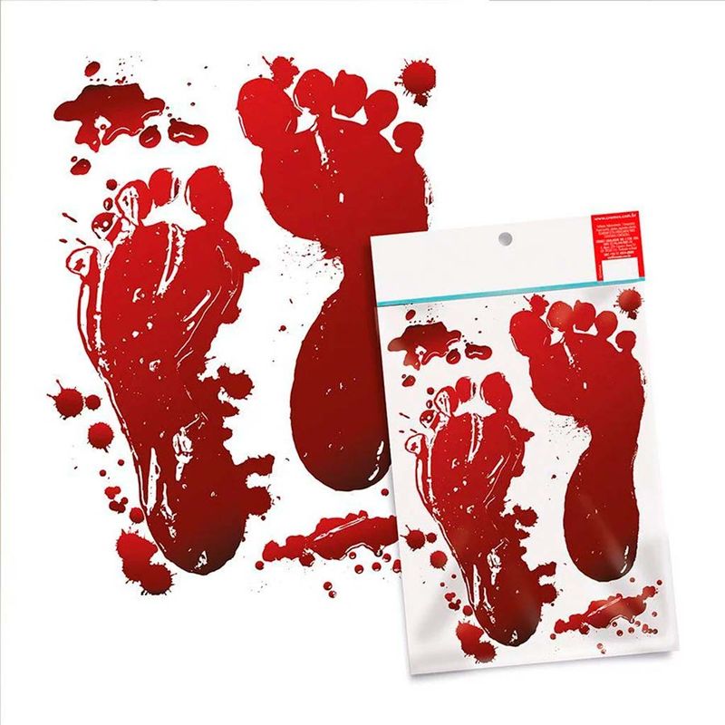 Halloween-Adesivo-Decorativo-para-Chao-Pegadas-de-Sangue-c-2---Cromus