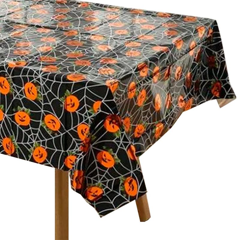 Halloween-Toalha-Plastica-Teia-Aranha-137x274cm---Silver-Festas