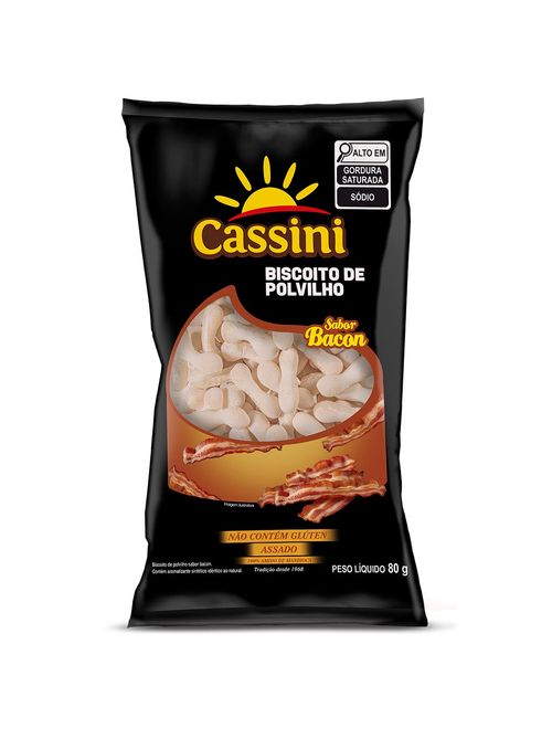 Biscoito de Polvilho Bacon 80g - Cassini