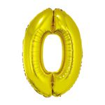 Balao-Metalizado-Ouro-80cm-Numero-0---Silver-Festas