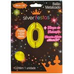 Balao-Metalizado-Ouro-80cm-Numero-0---Silver-Festas