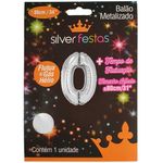 Balao-Metalizado-Prata-80cm-Numero-0---Silver-Festas