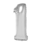 Balao-Metalizado-Prata-80cm-Numero-1---Silver-Festas