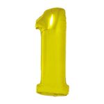 Balao-Metalizado-Ouro-80cm-Numero-1---Silver-Festas