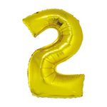 Balao-Metalizado-Ouro-80cm-Numero-2---Silver-Festas