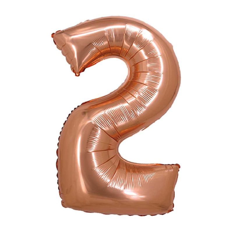 Balao-Metalizado-Rose-Gold-80cm-Numero-2---Silver-Festas
