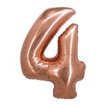 Balao-Metalizado-Rose-Gold-80cm-Numero-4---Silver-Festas