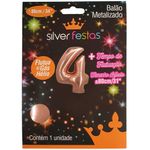 Balao-Metalizado-Rose-Gold-80cm-Numero-4---Silver-Festas