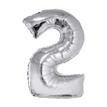 Balao-Metalizado-Prata-80cm-Numero-2---Silver-Festas