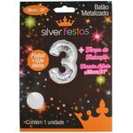 Balao-Metalizado-Prata-80cm-Numero-3---Silver-Festas