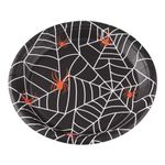 Halloween-Prato-Papel-Teia-Aranha-18cm-c-10---Silver-Festas