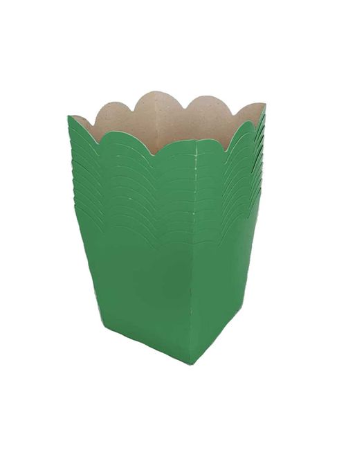 Cachepô Papel Cartão Mini Verde Bandeira 7cm c/10  - NC Toys