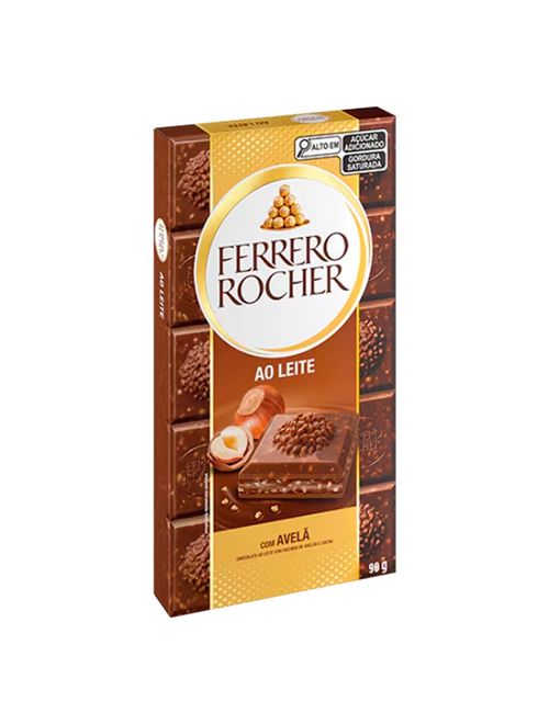 Tablete de Chocolate Ferrero Rocher Ao Leite 90g - Ferrero