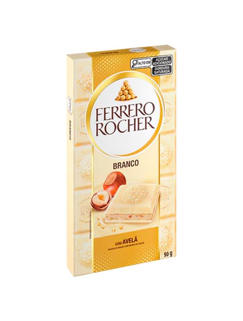 Tablete de Chocolate Ferrero Rocher Branco 90g - Ferrero