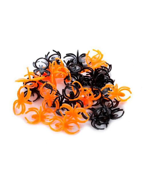 Halloween Anel Mini Aranha Sortida c/30 Ref.H127 - Silver Festas