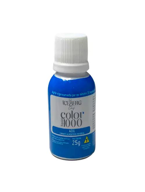 Corante Universal Color Liquid 1000 Azul 25g - Iceberg Chef