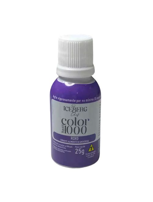 Corante Universal Color Liquid 1000 Roxo 25g - Iceberg Chef