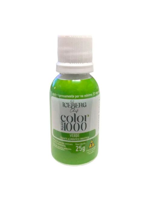 Corante Universal Color Liquid 1000 Verde 25g - Iceberg Chef