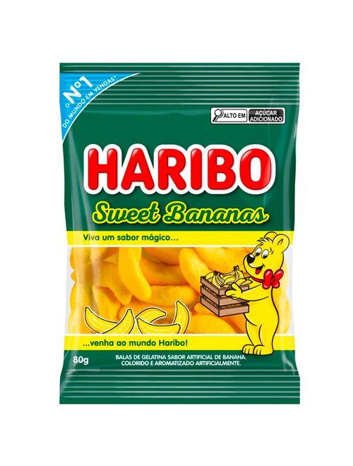 Bala de Gelatina Sweet Bananas 80g - Haribo
